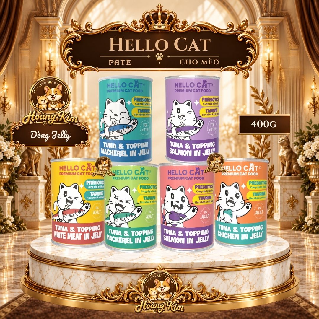 Hello Cat - Pate lon ( 400g ) cho Mèo