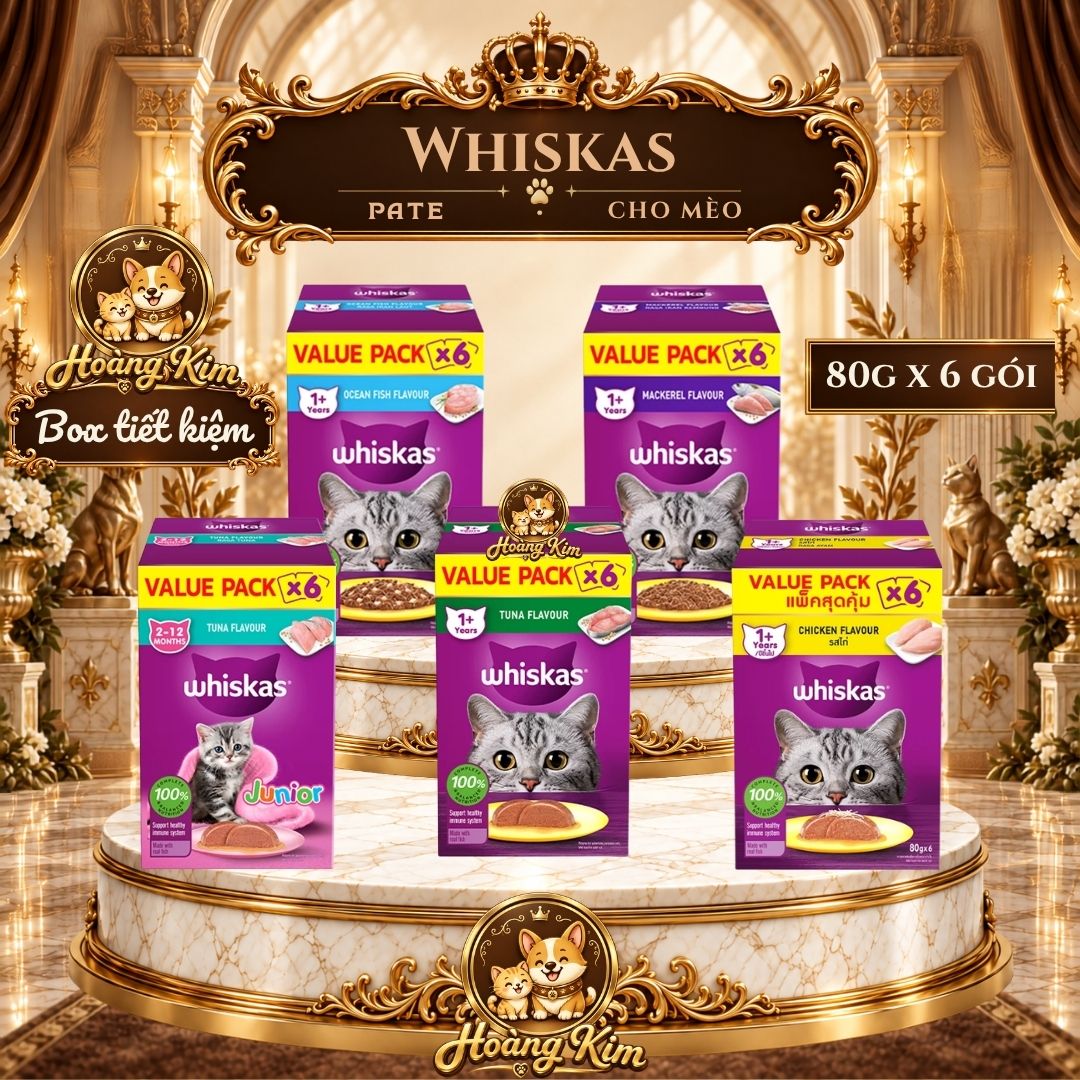 Whiskas - Pate Box 6 gói